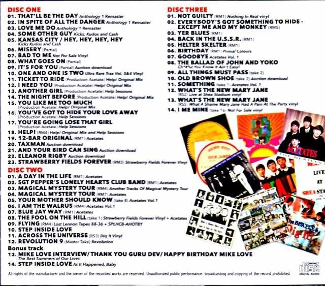 THE BEATLES - ESSENTIAL ACETATES 1958-1970 3CD A Collection of Beatles ...