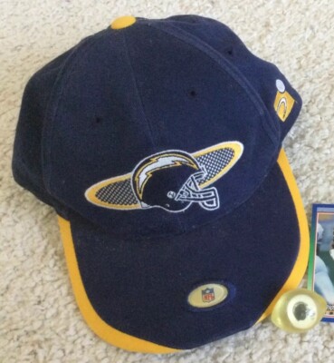 NFL San Diego LA Chargers blue hat, superball rubber ball football