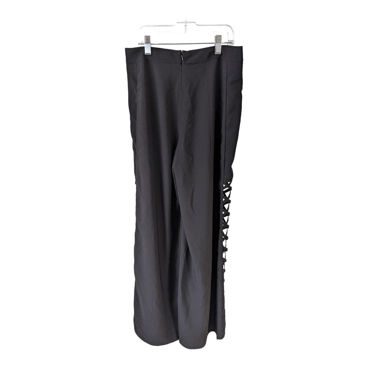 Vintage Alberto Makali Size XS Wide Leg Lace Up Dress Pants Black Mid Rise  | eBay