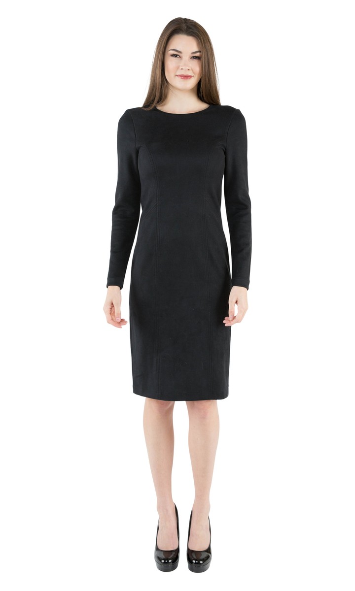 black long sleeve suede dress Allegra K Women's Faux Suede Dress Western Long Sleeve Fall A-Line Mini Dresses Cowgirl Outfit X-Small Black at Amazon Women's Clothing store
