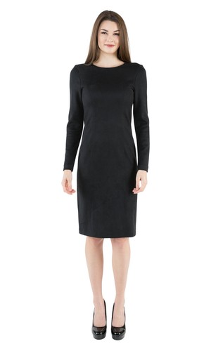Long Sleeve Faux Suede Dress | eBay