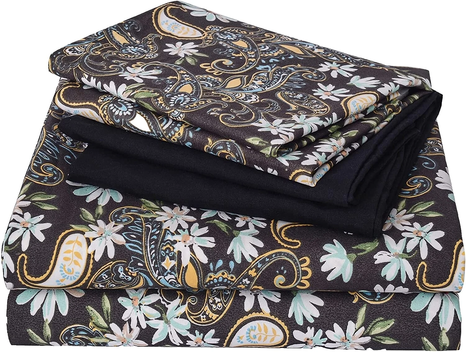 Black Floral Sheets