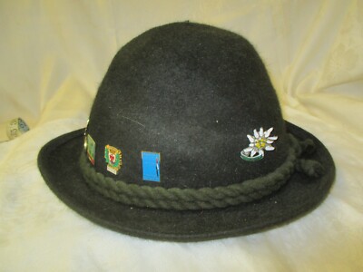Vintage Austria Geigerhute Salzburg Zapf green wool Fedora Hat w