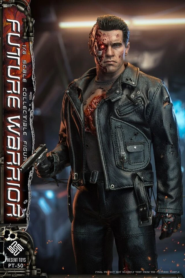 In Stock PRESENT TOYS PT-sp51 1/6 Terminator T800 Arnold Figure Deluxe Ver. - Image 4 of 4
