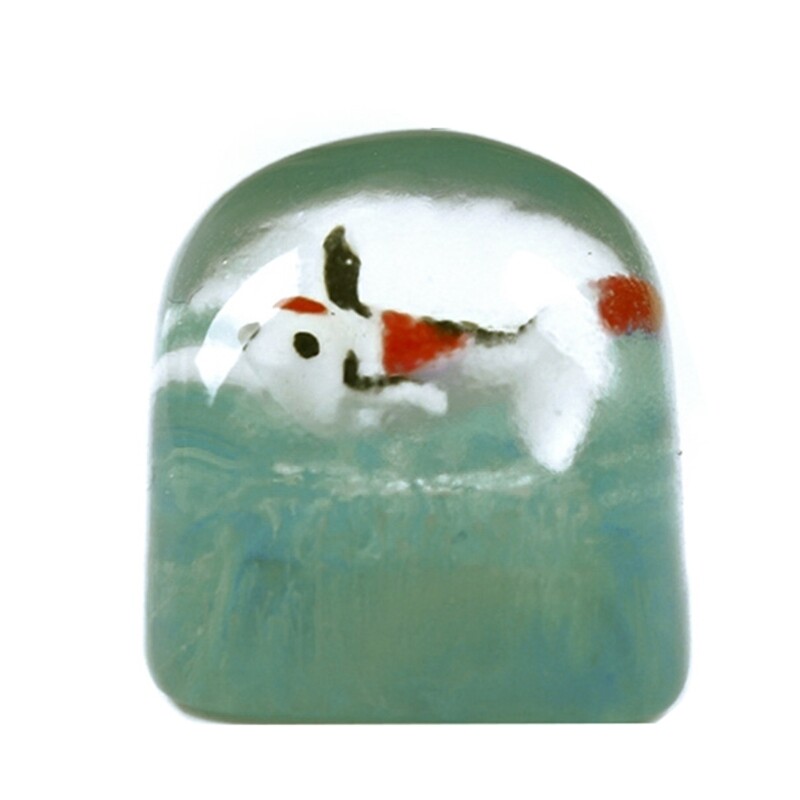 Mechanical Keyboard Keycaps for MX-Cross Hole Personality Transparent Koi Fish