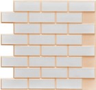 White Beige Brick 3D Wall Panels, in Various Packs