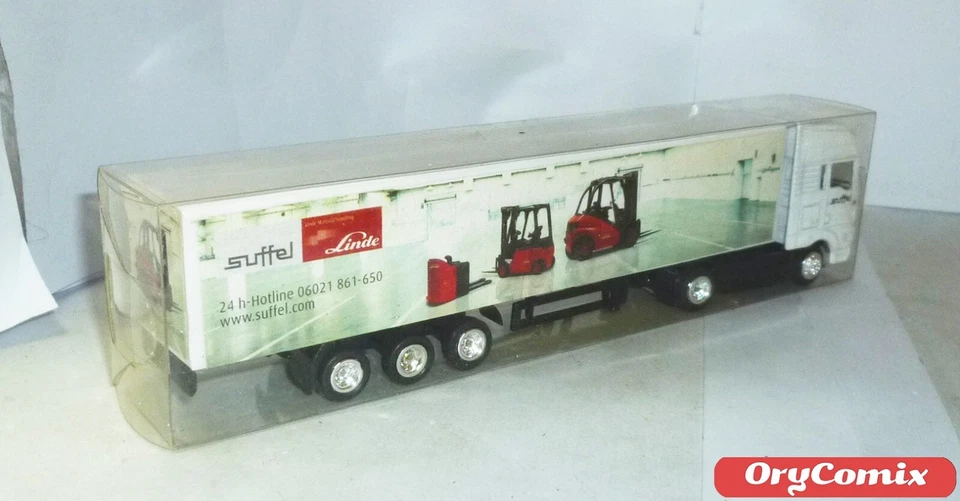 MODELLINO CAMION CON RIMORCHIO - SCALA 1:87 - TRUCK - SUFFEL LINDE 2 - NUOVO - Immagine 2 di 4