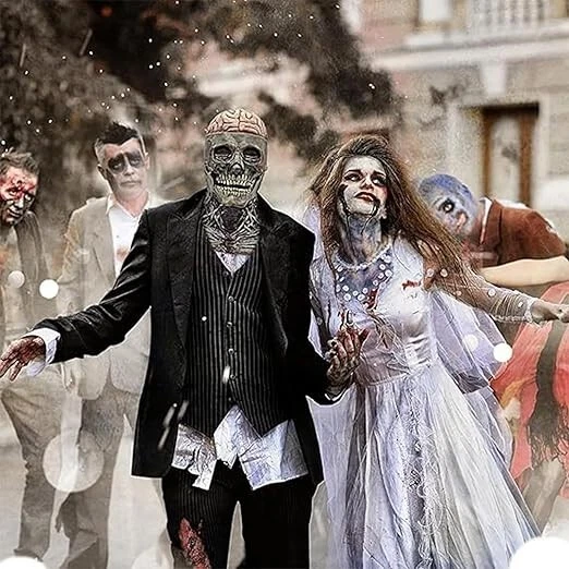 Halloween Maske Horror Totenkopf Gruselig Skelett mit beweglichem Kiefer B1014 - Bild 4 von 4