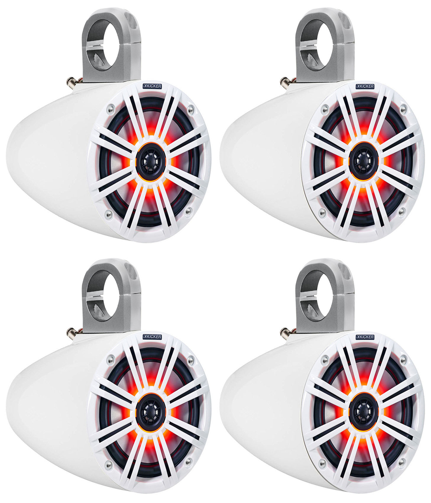 4 Колонки KICKER 43KM654LCW 65 780 Вт для морских вейкбордов со светодиодной подсветкой 13979000₽