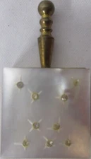 Vintage Portable Handheld Pocket Ashtray Rhinestone Brass Smoking Silent Butler