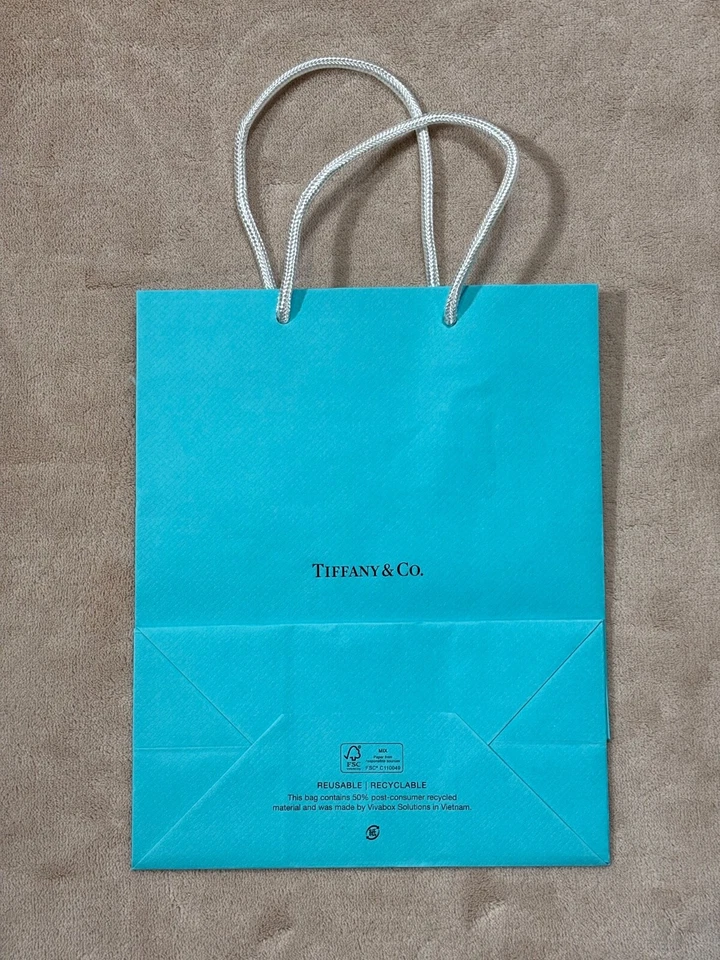 Limited Tiffany & Co. Gift Shopping Bag - Rare - 50 Years in Japan - 8" x 9" - Image 2 of 2