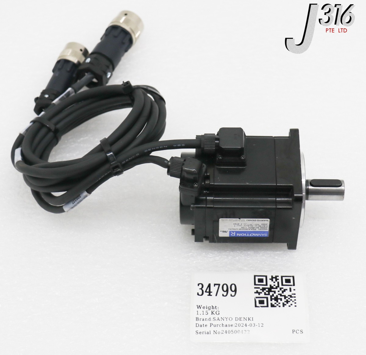 R！ 34799 SANYO DENKI AC SERVO MOTOR, SANMOTION R R2AA06020FXPN3M | eBay