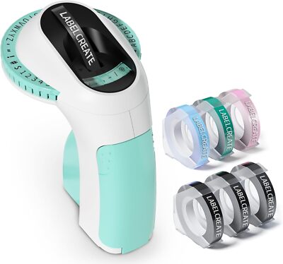 Phomemo Embossing Label Maker with 6PK Label Tapes 9mm E975 Junior Embosser