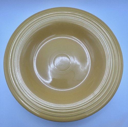 Vintage Set of 4 Fiestaware 8” Deep Plate Bowl Original Yellow Homer Laughlin - Picture 3 of 5