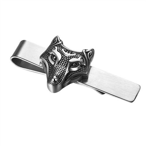 Men's Vintage Viking Bear Claw Wolf Head Compass Rune Amulet Tie Clips Cufflinks - Picture 26 of 30