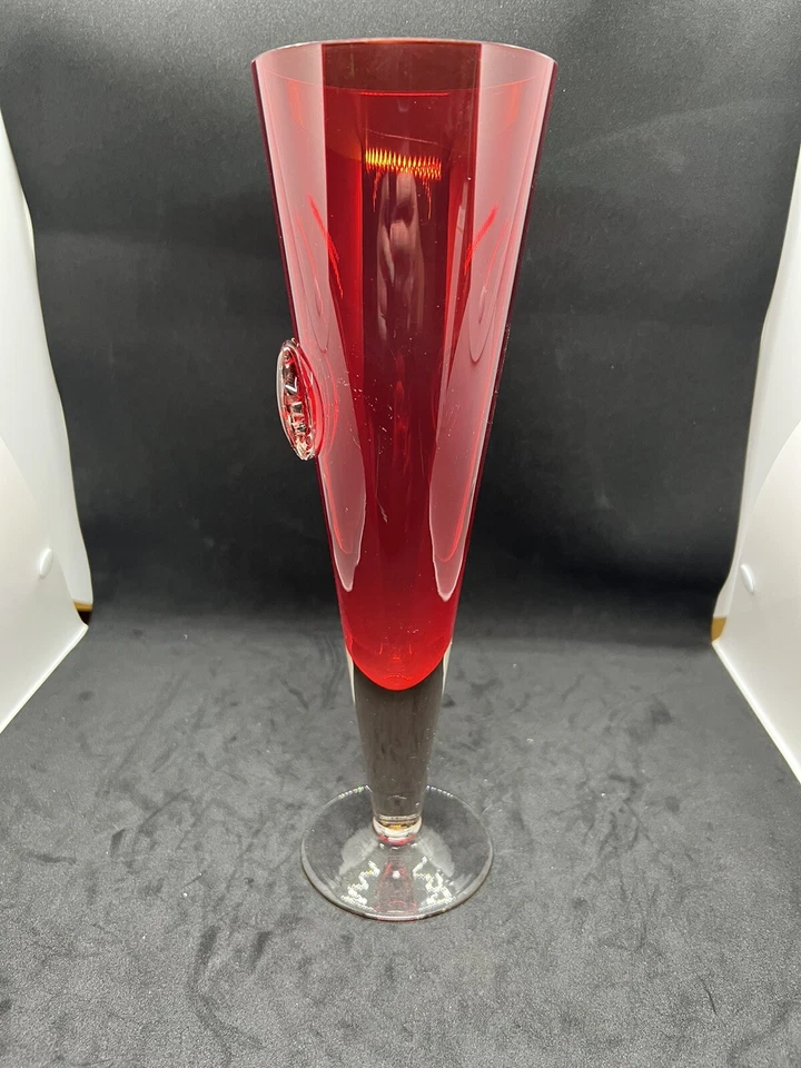 Rare vintage collection goblet with ruby ​​glass Olympics Moscow 1980 USSR - Image 4 of 4