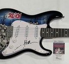 SEBASTIAN BACH SIGNED SKULL ELECTRIC GUITAR SKID ROW JSA COA — photo 2