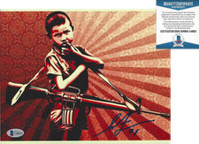 SHEPARD FAIREY STREET ARTIST SIGNED DOH 5 AL ROCKOFF 8X10 PHOTO PRINT COA BAS