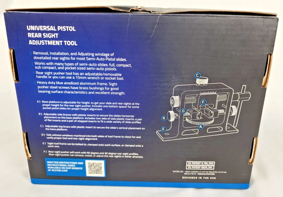 Universal Pistol Rear Sight Adjustment Tool NcStar VISM New In Box - Image 4 of 4
