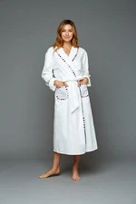 Luxury Cotton Spa Robe with terry lining, NWT, Julianna Rae, 250291(S/M)