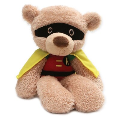 NWT GUND DC Comics Robin Fuzzy Teddy Bear Stuffed Animal NWT GUND DC Comics Robin Fuzzy Teddy Bear Stuffed Animal