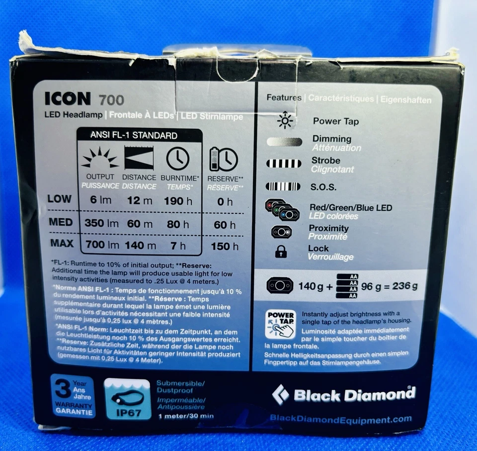 Equipo Black Diamond - Faro Icon 700 - Grafito Talla Única Envío Gratis Foto 4 de 4