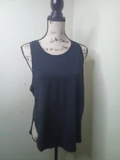 Gap Fit Tank Top M Women Sleeveless Active Athletic Open Sides Black