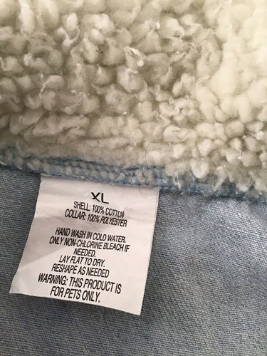 Wondershop Dog's Denim Jean Jacket Chest Expands 2” /25” From Neck To Tail - Picture 3 of 4