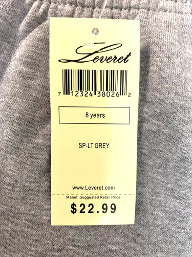 Leveret Grey Kids Sweat Pants Sz 8 Years SP-LT Grey - Picture 2 of 8