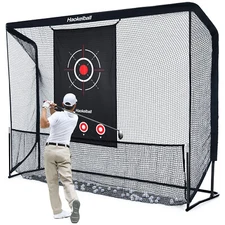 10x7.5ft Heavy Duty Sturdy Golf Practice Net with Target Cloth Golf Training Net