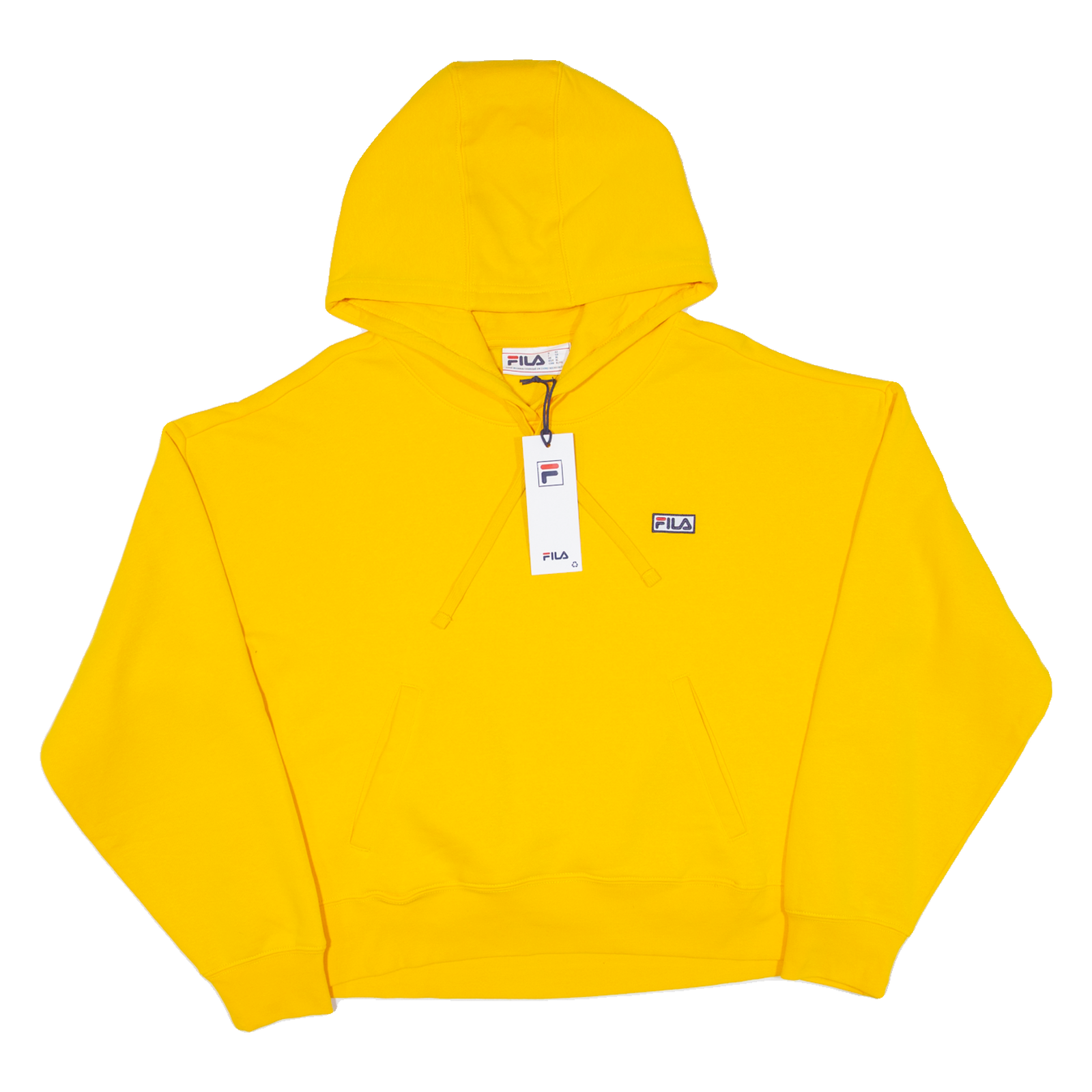 FILA Cropped Felpa Donna Giallo con Cappuccio XL