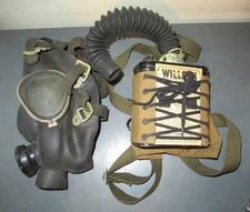 Vintage Willson Gas Mask & Canister
