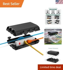 Outdoor Waterproof Extension Cord Box Power Strip Cover Water-Resistant Black