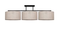 Deckenlampe Wohnzimmer Leinen Schwarz E27 L:100 Cm Deckenleuchte Schlafzimmer