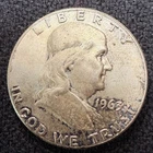 1963 90% Silver Benjamin Franklin Half Dollar Album Kept Gentle Toning NR 63 y/o