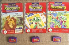 Leap Frog Leap Start Books And Cartridges Reading And Phonics PreK- K Lot Of 3