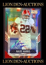 NAJEE HARRIS 2021 SCORE BLACK GEM MASTERS AUTOGRAPH ROOKIE 1/1 , 1 of 1