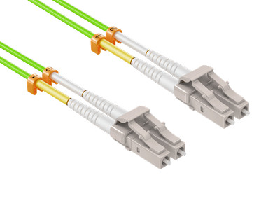 1m OM5 LC to LC UPC Duplex Corning Fiber Optic Cable Wide Band Multimode Fibe...