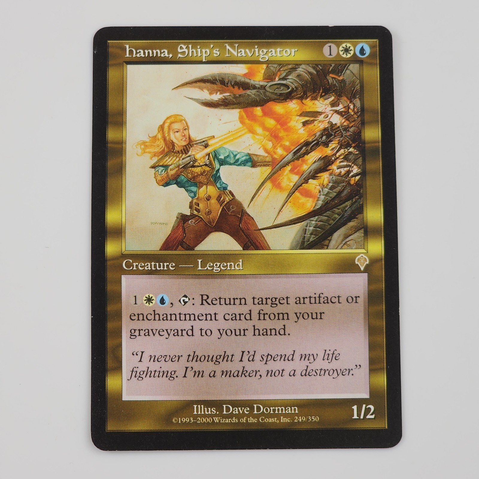 MTG Hanna, Ship's Navigator Invasion LP White Blue Rare Commander Magic Card