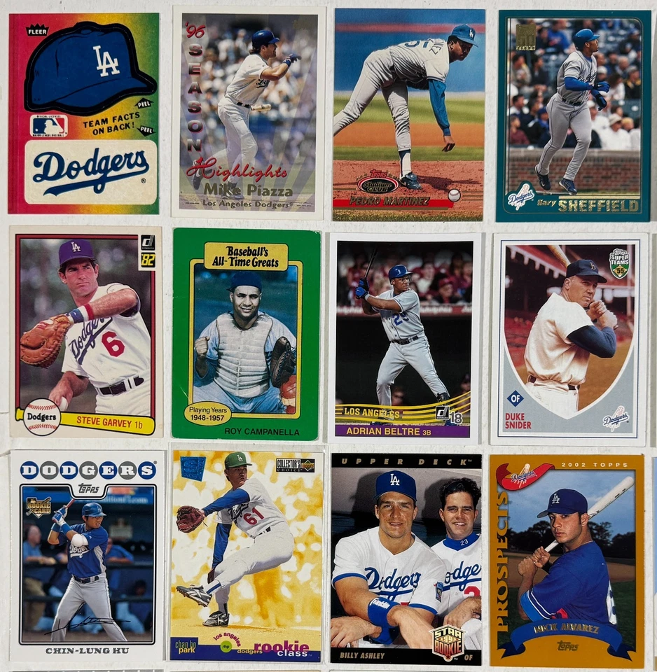 Los Angeles Dodgers Baseball Cards 1970s - 2000s Topps, Fleer, Donruss Lot of 59 - Image 2 of 4