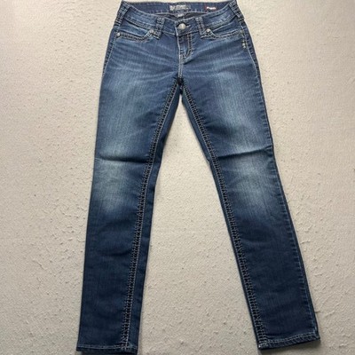 Silver Jeans Co Suki Mid Super Skinny Dark Wash Denim W27 L29 L93001SSF452
