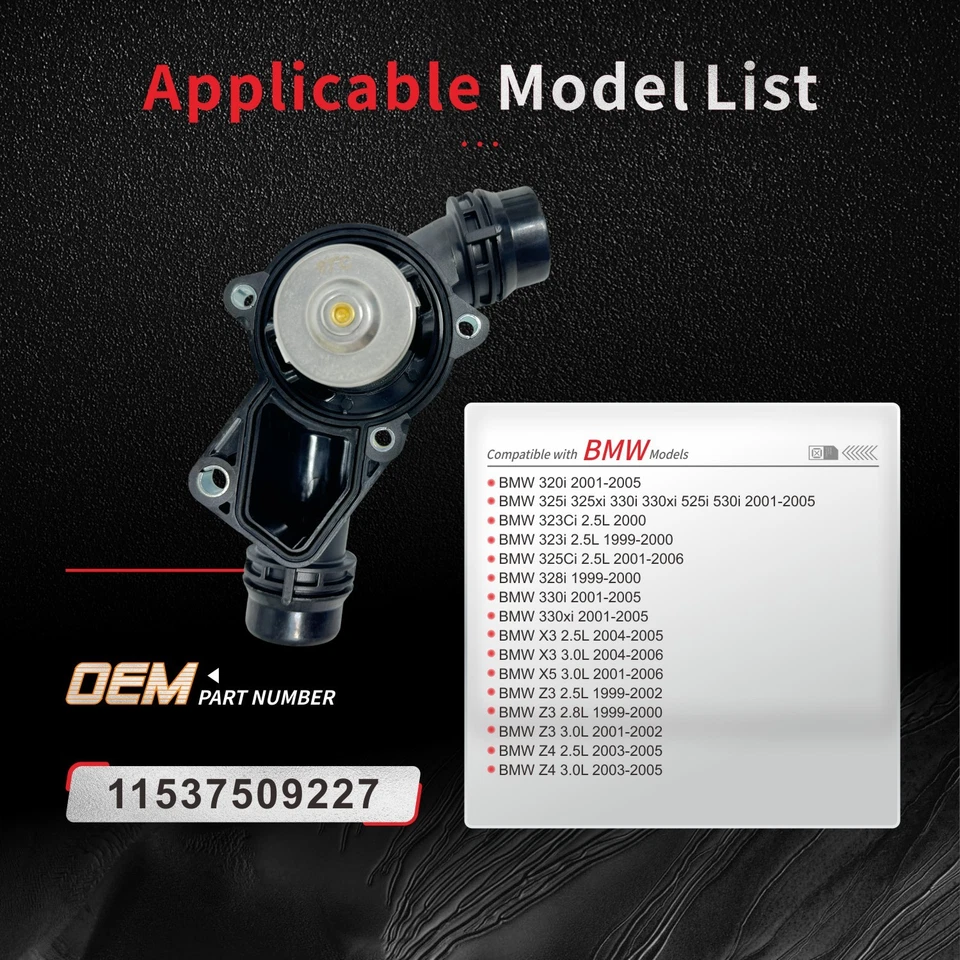 NEW Thermostat Housing Assembly 11537509227 For BMW E46 323i 325i 328i 330i 525i Foto 2 de 4