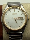 SEIKO 7N43-9A10 Men's Quartz Watch | 37mm | Day-Date | Two-Tone | New Battery