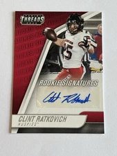 CLINT RATKOVICH THREADS AUTOGRAPH AUTO RC NIU NORTHERN ILLINOIS HUSKIES