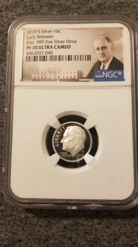 2019 S Silver Roosevelt Dime 10C Limited Edition NGC PF70 Ultra Cameo