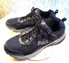 Men's FILA Windshift 15 Running Shoes Size 12 Style 1HR18055-409 Navy/Gray