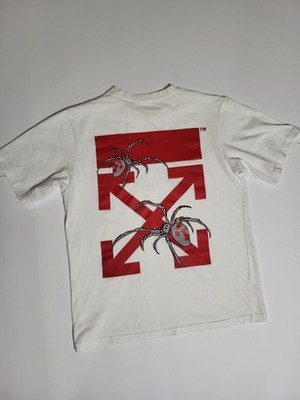 (#9) OFF WHITE Short Sleeve White T-shirt Men's Small 