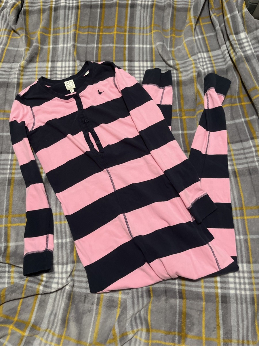 Jack Wills Women's Loungewear UK blue and pink all in one lounge set