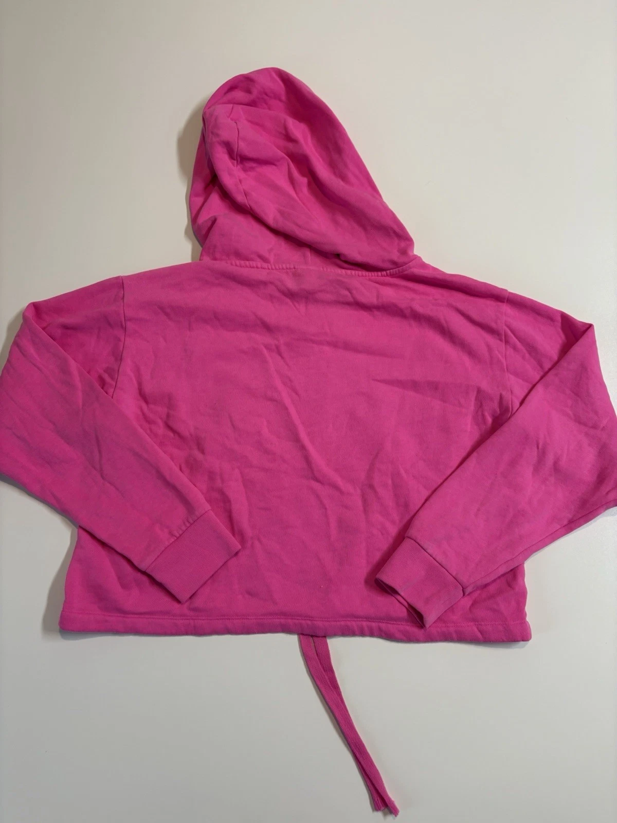 UNDERCOVER Felpa con cappuccio Victoria Secret ROSA cropped rosa caldo nuova con etichetta taglia M