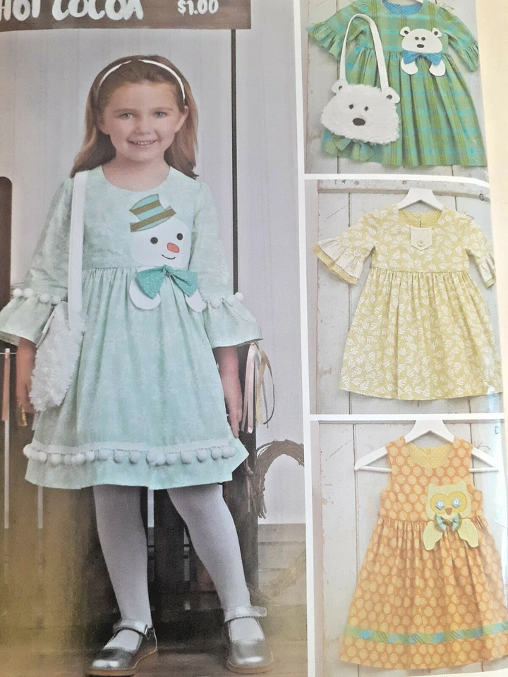 Simplicity D0848 Dress Purse Sewing Pattern Girls 3 4 5 6 7 8  UC FF Ruby Jeans - Image 2 of 4